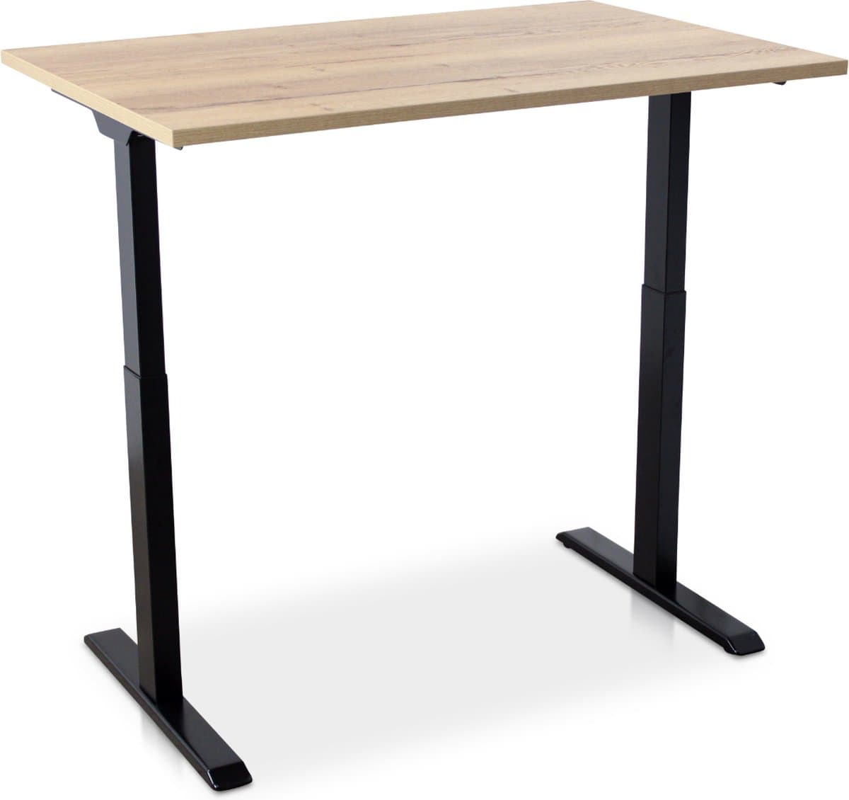 Zit-sta bureau snelslinger verstelbaar - MRC FAST FLEX | 120 x 80 cm | frame zwart - blad robuust eiken thumbnail 3