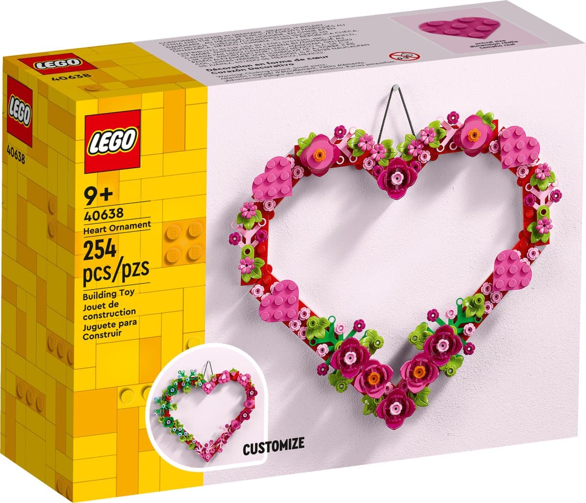 LEGO 40638 Hartvormige versiering - seizoensgebouwde decoratie thumbnail 2