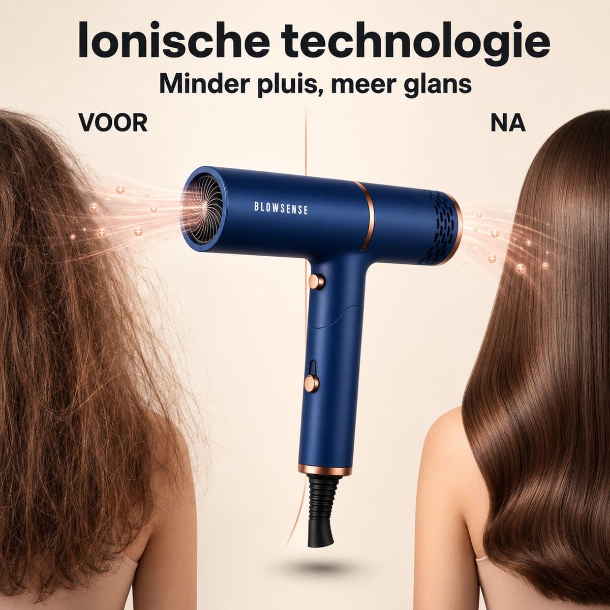 BlowSense® TravelDry Reisföhn Opvouwbaar – Compacte Haardroger voor Reizen, Vakantie en Handbagage – 1400W – Met Concentrator-opzetstuk – Ruimtebesparende Opvouwbare Föhn – Saffierblauw – 2026 Model thumbnail 3