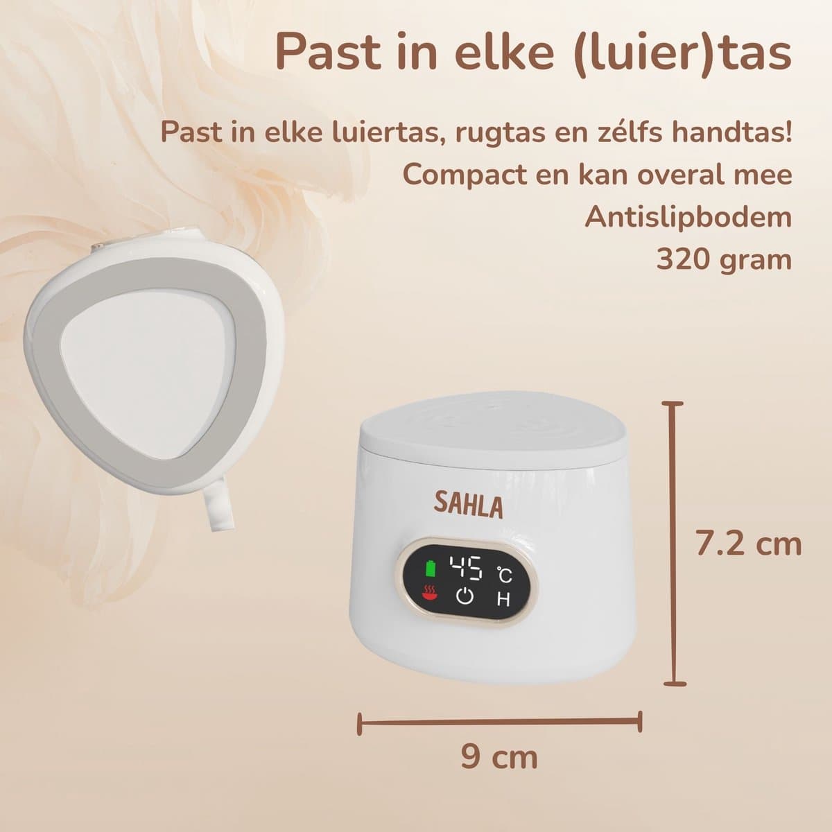 SAHLA Draadloze Flessenwarmer – Draagbaar Flesverwarmer – Binnen 3min warm - 4 adapters – BPA-vrij – Onderweg – Snel warm – Alle merken - Altijd de perfecte temperatuur, waar je ook bent! thumbnail 2