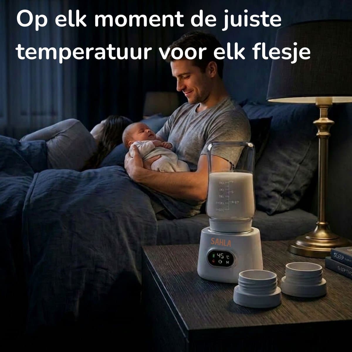 SAHLA Draadloze Flessenwarmer – Draagbaar Flesverwarmer – Binnen 3min warm - 4 adapters – BPA-vrij – Onderweg – Snel warm – Alle merken - Altijd de perfecte temperatuur, waar je ook bent! thumbnail 5