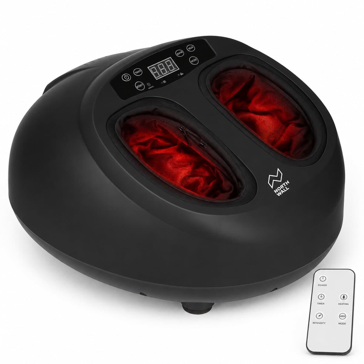 Northwall Voetmassage Apparaat - Shiatsu Voetmassage Met Luchtcompressie En Infrarood Warmte - Voor Verbeterde Bloedcirculatie, Ontspanning En Herstel - Inclusief Afstandsbediening thumbnail 7