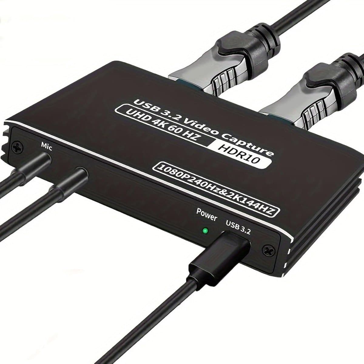 Video Opnamekaart - Capture Card - Streaming Gaming - 4K 60Hz HDR - USB 3.2 - Zwart thumbnail 2