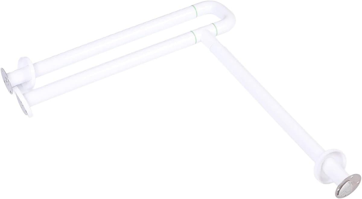 Toiletbeugel - Opklapbare handgreep - Badkamer veiligheid - Met lichtring - 60 cm - Wit