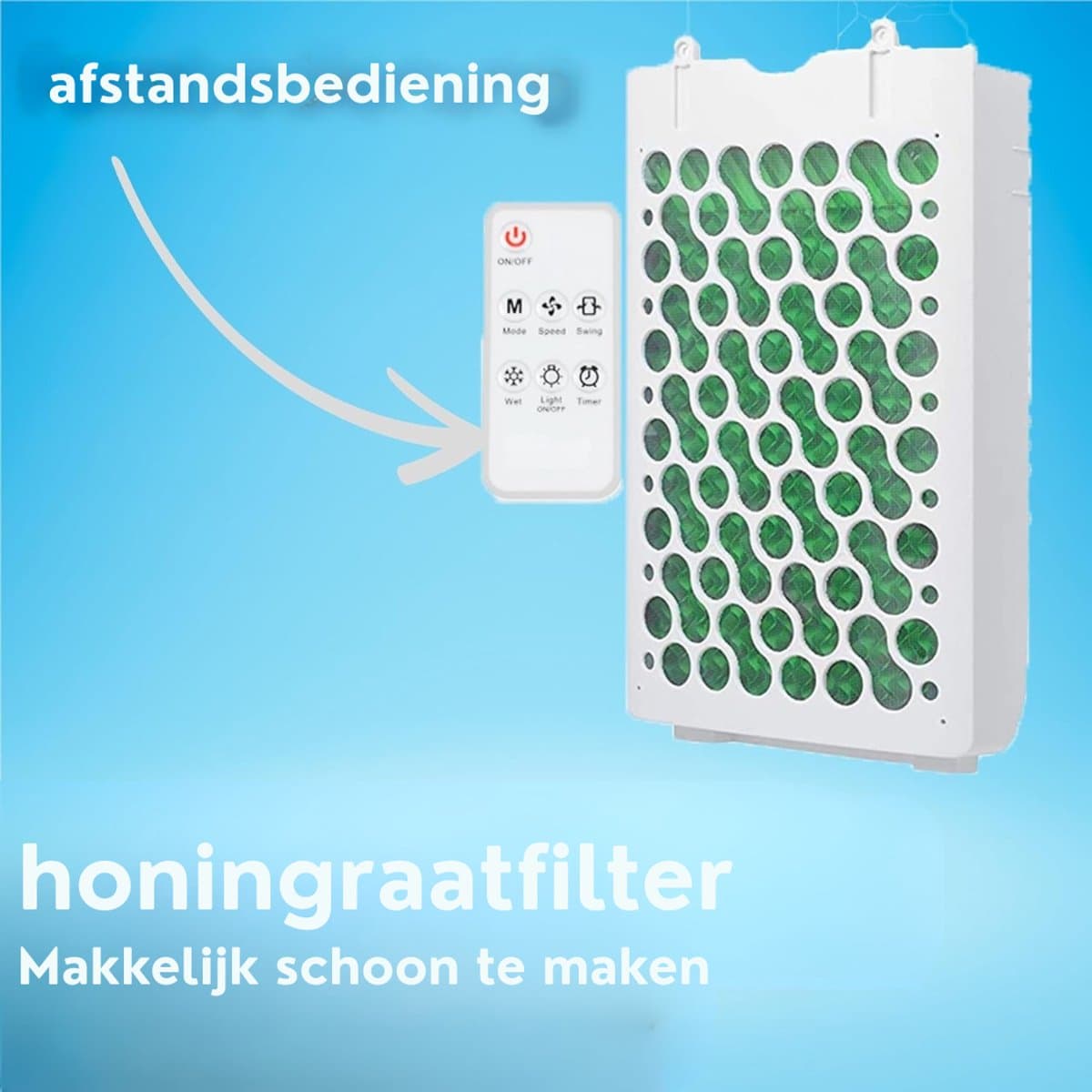 QORA® Mobiele Airco - Airconditioning - Ventilatoren - Airco Zonder Afvoerslang - Ventilatie - Wit - 34cm x 34cm x 74cm thumbnail 6