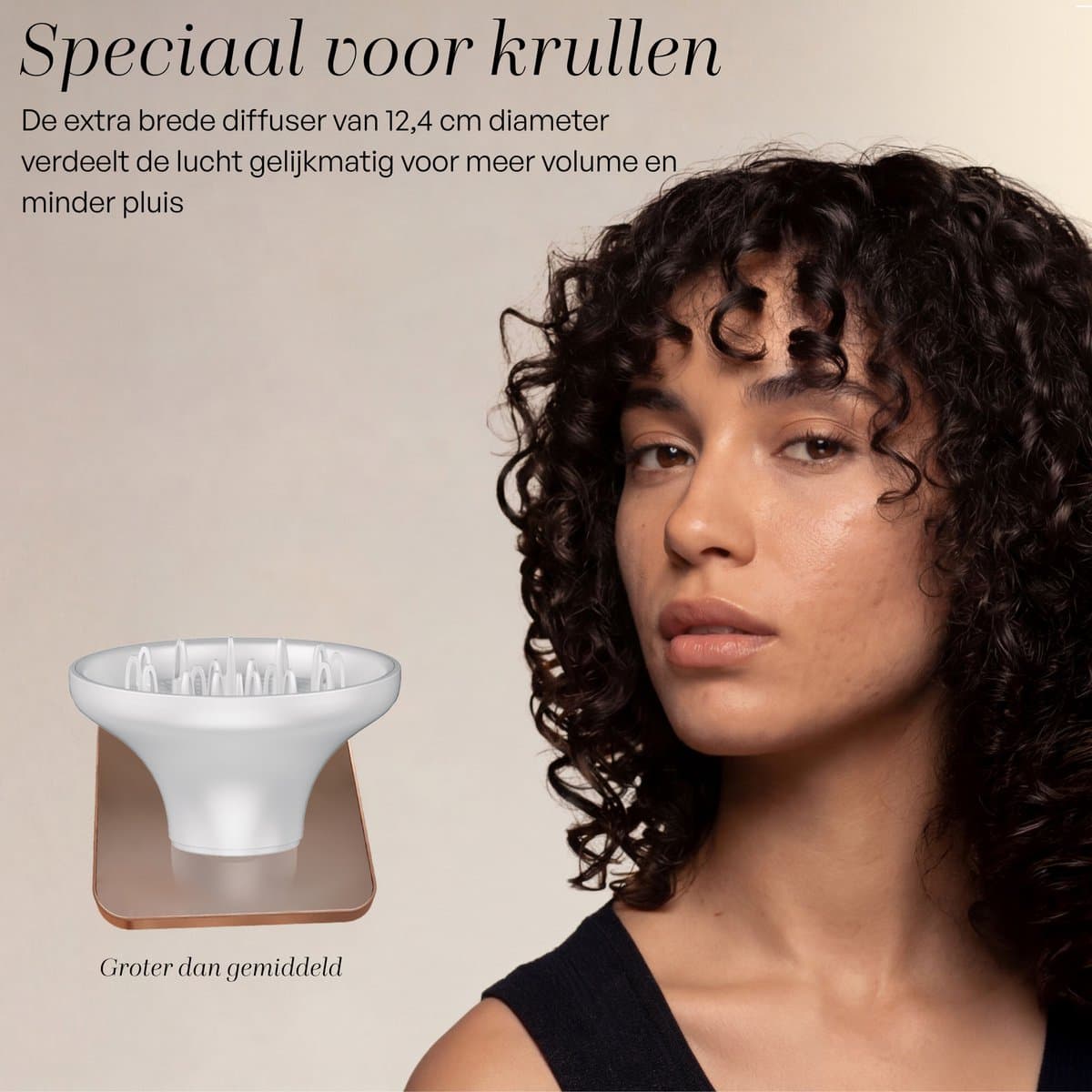 Sansbeauté® Föhn met Diffuser - EssentiaPRO Mini - Reisföhn met Opzetstukken - Reishaardroger - 110.000RPM - Sèche Cheveux - Ionische Haardroger met Borstel - Haarföhn met Defuser - Blow Dryer - Kappersfohn - 1300W - 220-240V thumbnail 3