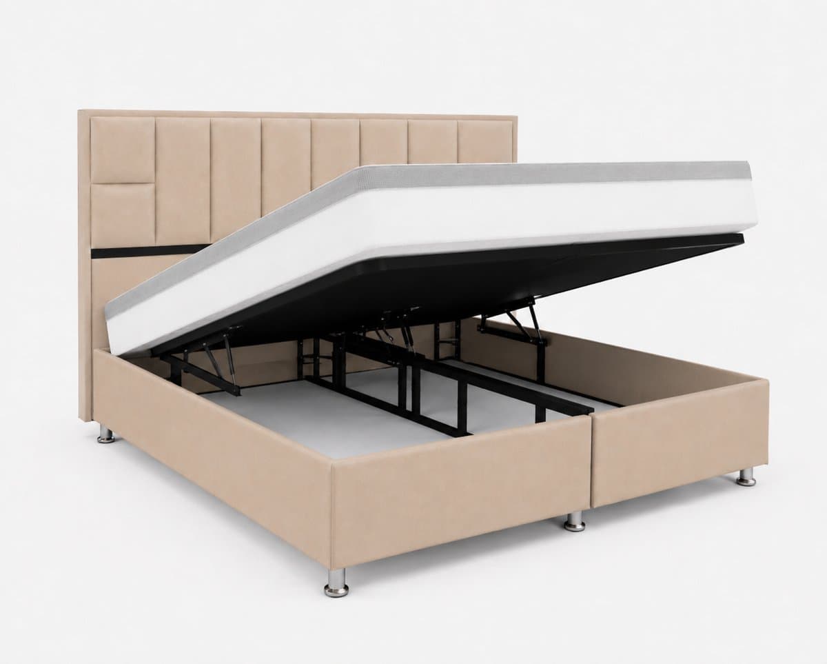 Opberg Boxspring Bellagio - 160x200 Compleet - Antraciet - Luxe Living Home thumbnail 3