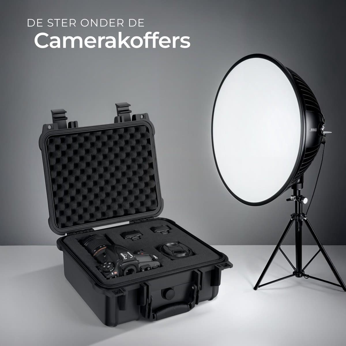 tectake® Universele Koffer - Transportkoffer - Camerakoffer - Blokschuim - Waterdichte afsluitbare box voor foto's - Hardcase, opbergbox - Gereedschapskoffer - afm. 35 x 34 x 15,5 cm thumbnail 6
