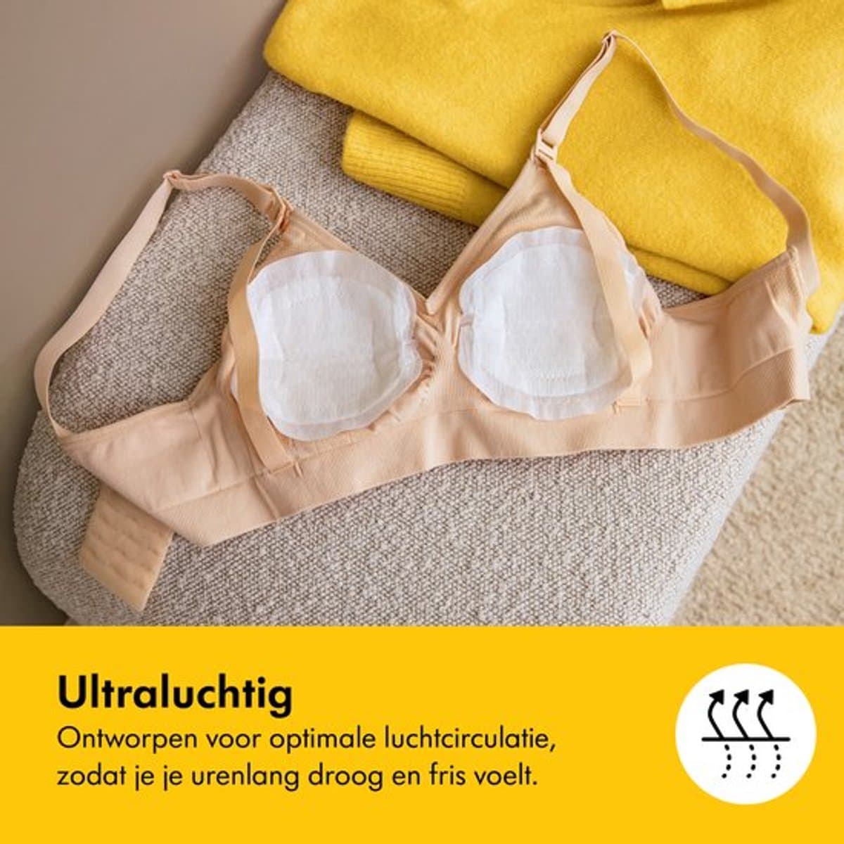 Medela Motion InBra dubbel + Ultra-ademende zoogkompressen 60 stuks - Voordeelverpakking thumbnail 4
