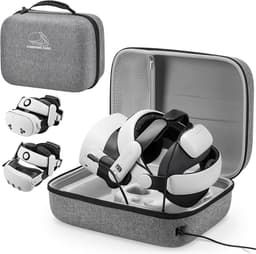 Productfoto van VR-headset tas Meta Quest 3S 3 2 Pico 4 waterdicht schokbestendig met laadaansluiting