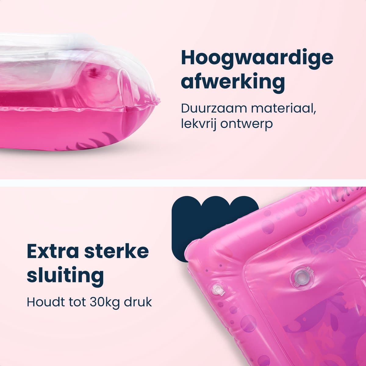 Dutsi - Waterspeelmat Baby - Watermat - Stimuleert Motorische Ontwikkeling - BPA Vrij & Lekvrij - Kraamcadeau - 61x50cm – Roze thumbnail 6