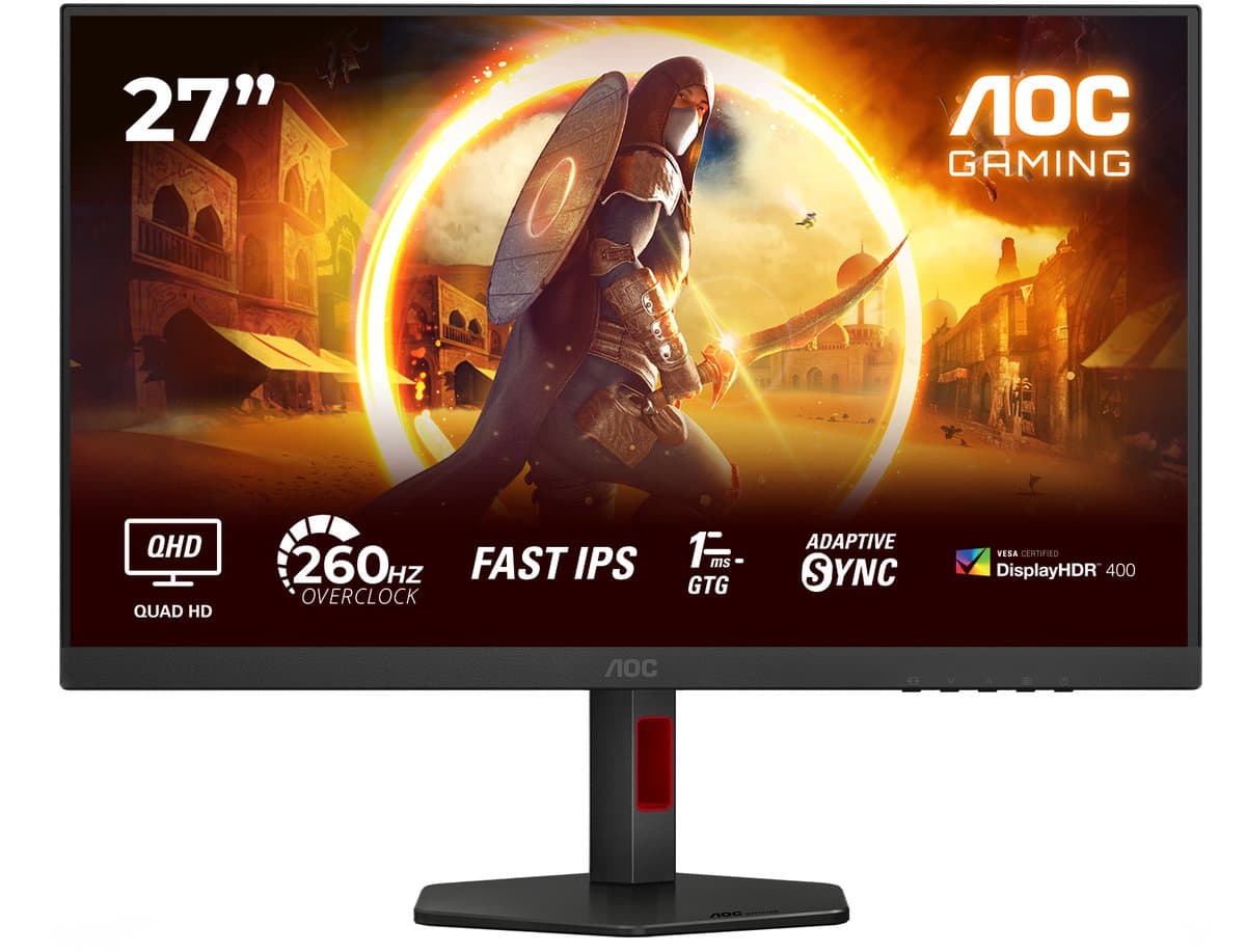 AOC G4 Q27G4ZR - QHD Gaming Monitor - 27 inch - 240Hz - 260hz OC - 27 inch thumbnail 5