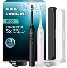 Productfoto van Philips Sonicare 3100 Series - Elektrische Tandenborstel - Zwart/Roze