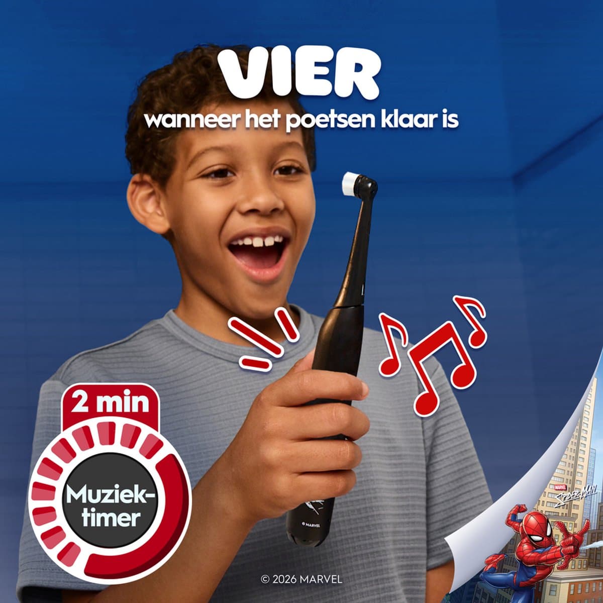 Oral-B iO Kids Marvel Spiderman elektrische tandenborstel - 1 opzetborstel thumbnail 4