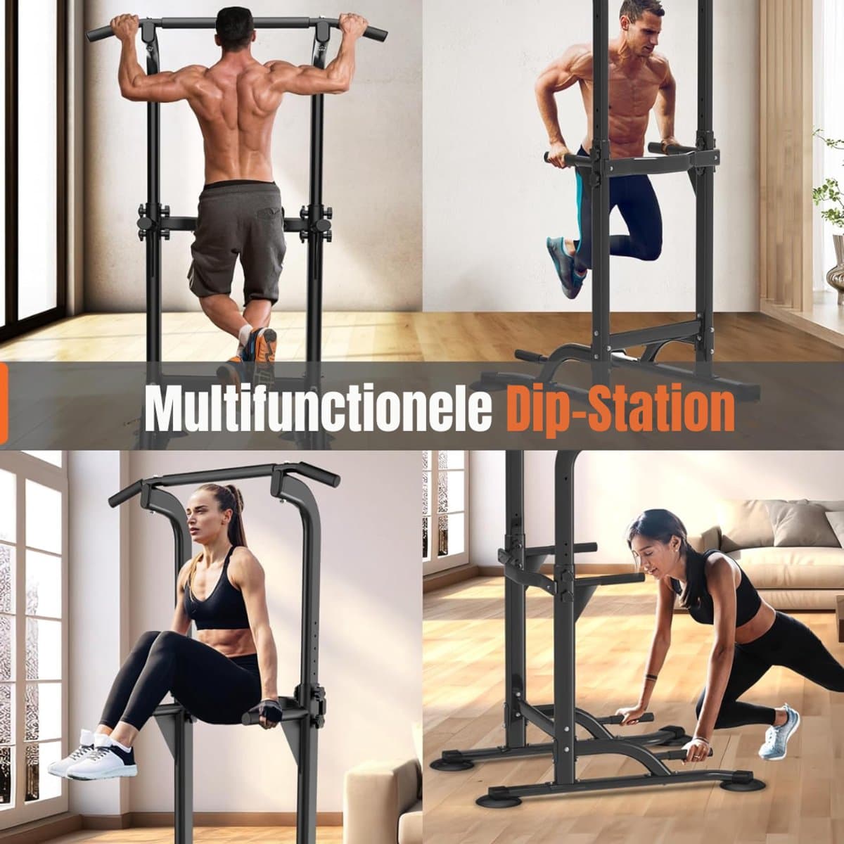 DnA® Pull Up Station - Pull Up Bar - Pull Up - Zwart 82cm x 75cm x 210cm thumbnail 4