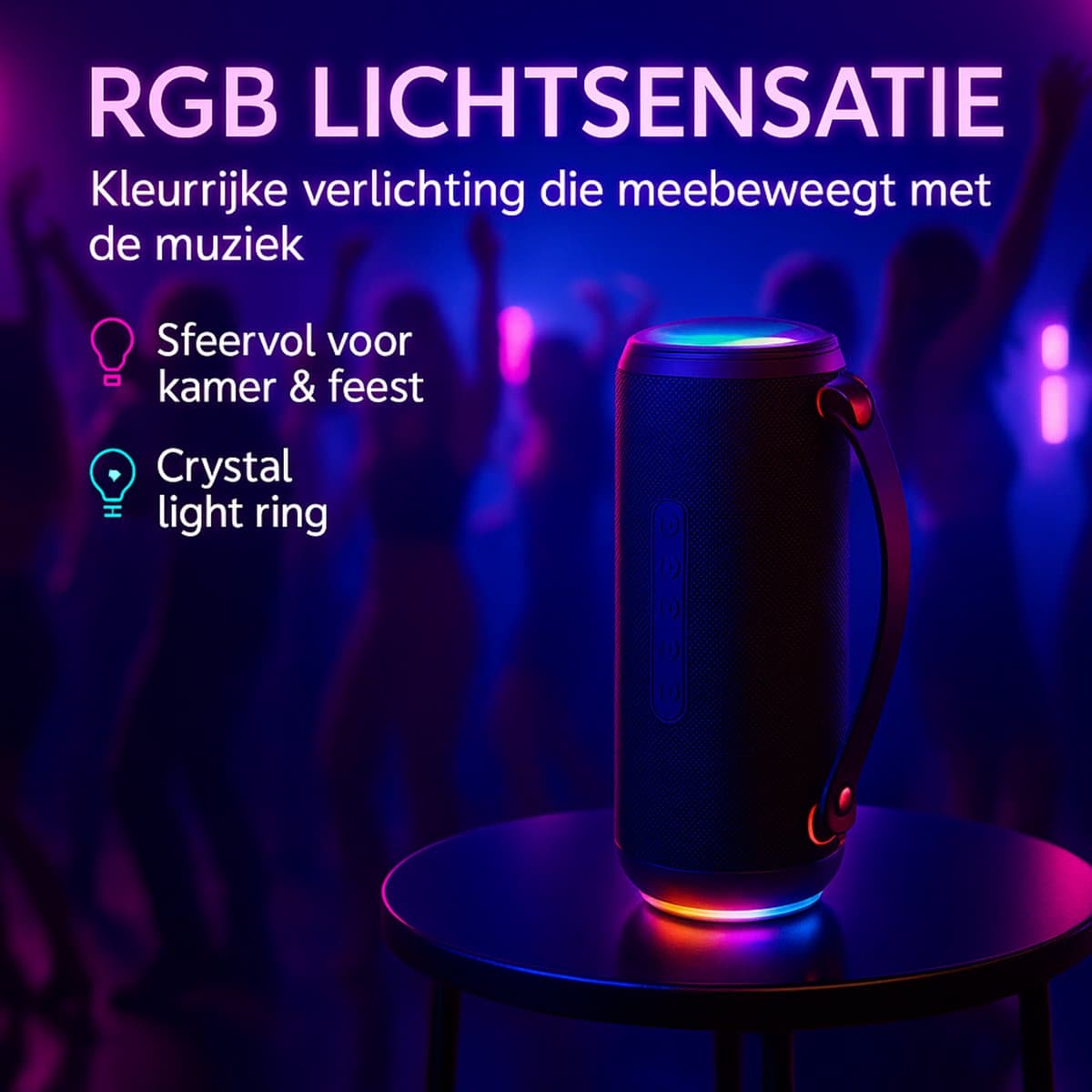 SyncGear 30W Bluetooth Speaker RGB IPX6 Waterdicht thumbnail 7