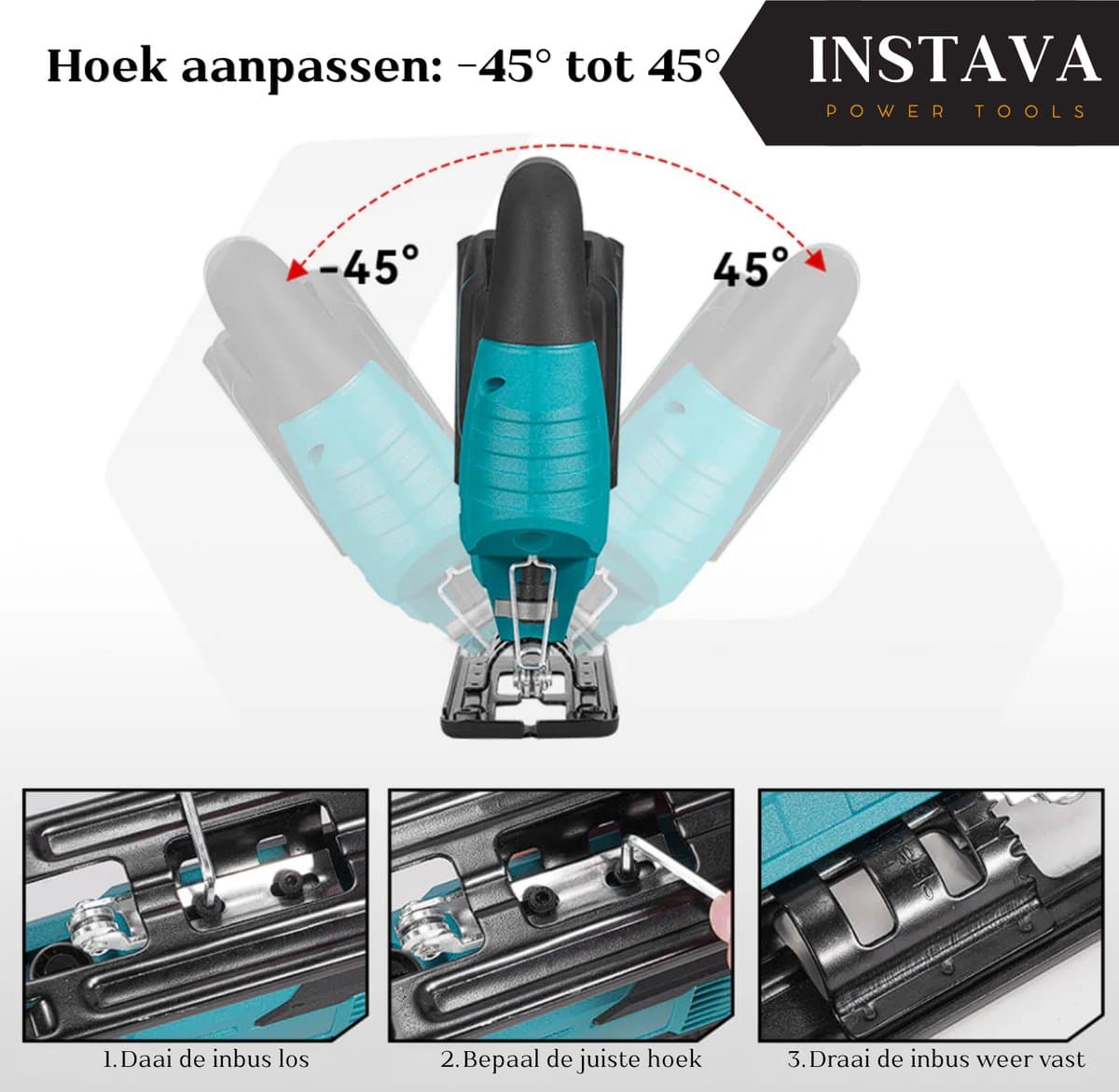 Instava Decoupeerzaag Accu 18V met laser, 2 accu's en LED thumbnail 4