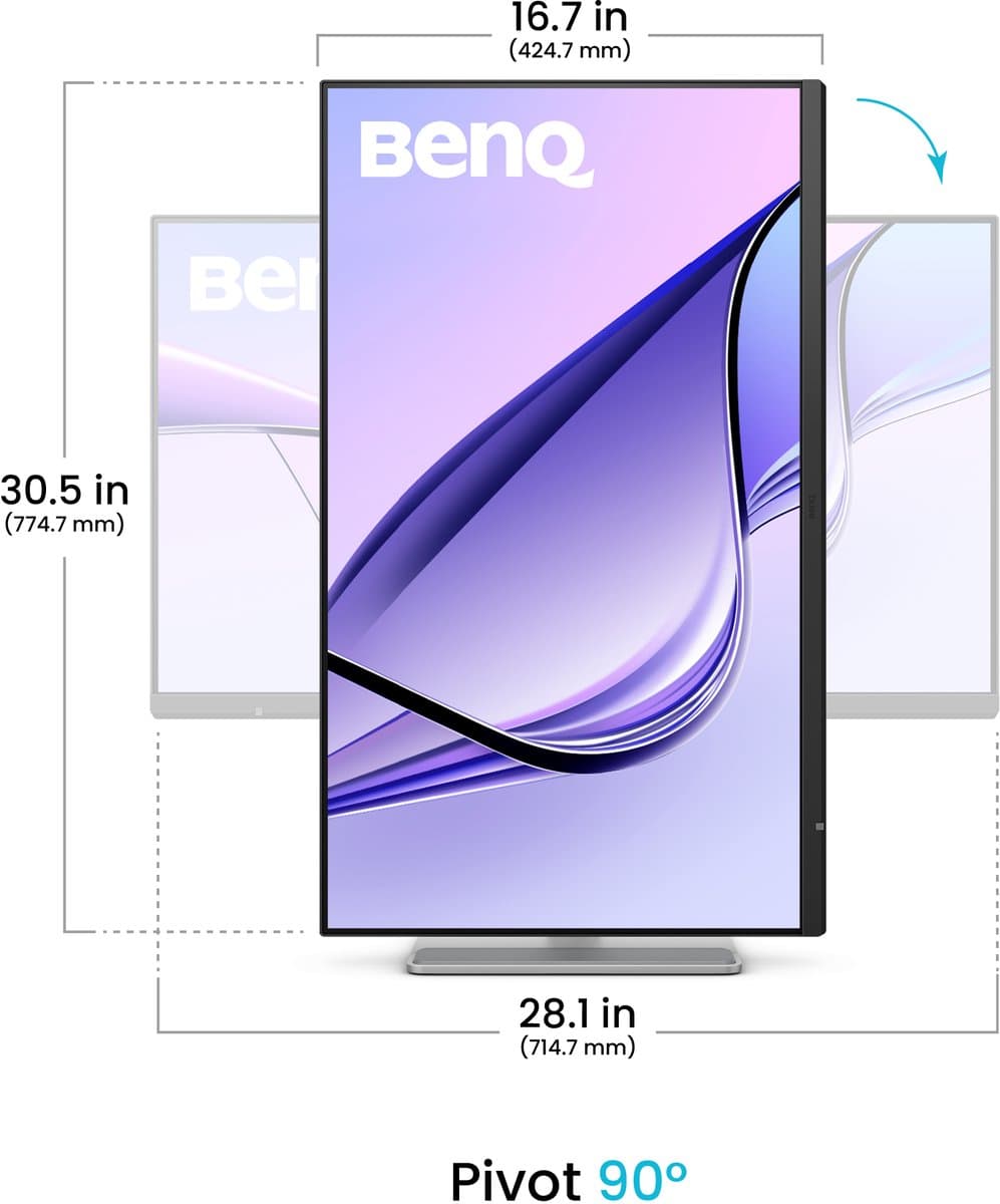 BenQ MA320UG 32" 4K IPS Mac Monitor – Nano Gloss – 98% P3 – 99% sRGB - 120Hz – Thunderbolt 4 96W – HDR10 - HDR400 – KVM thumbnail 4