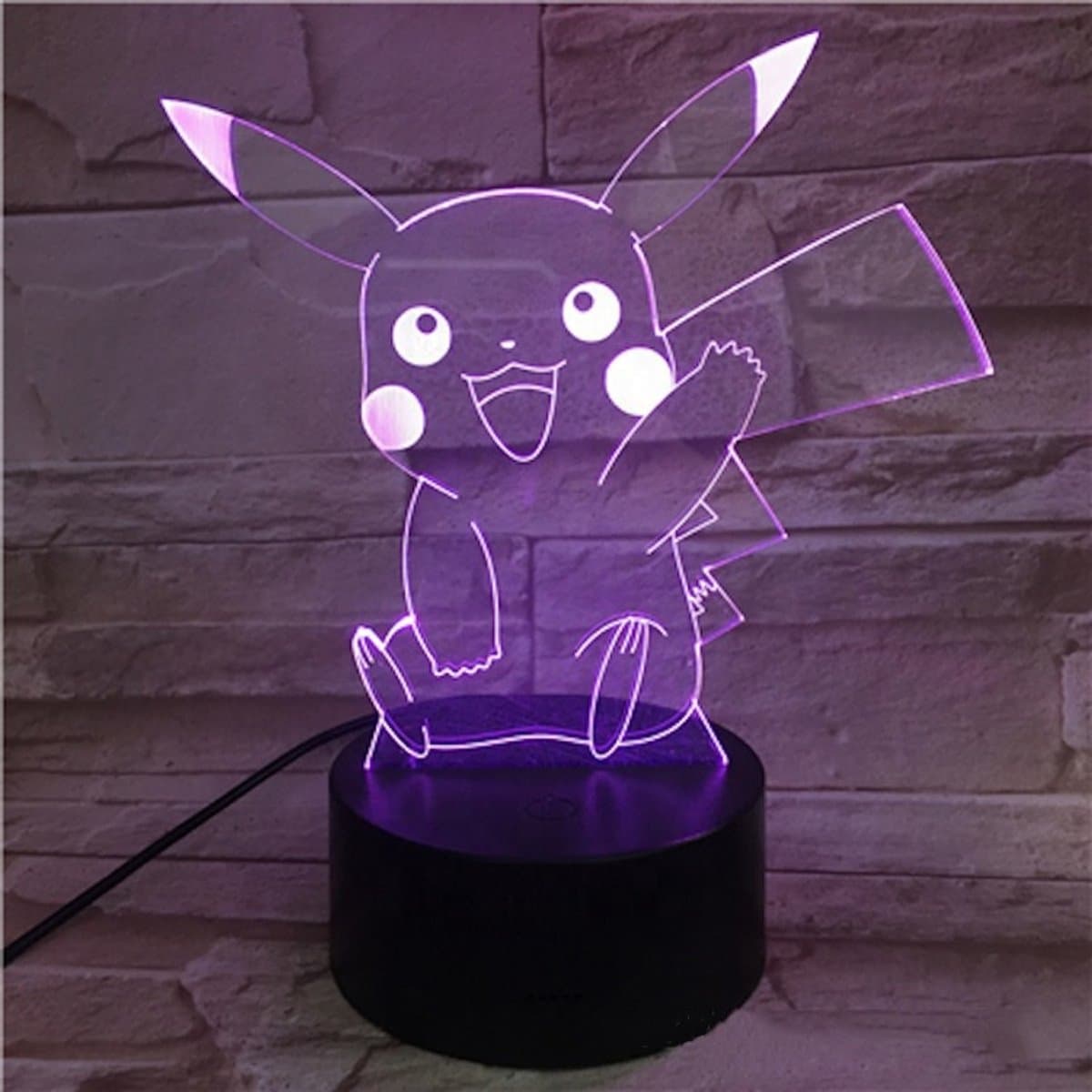 Samstyle - Game LED Lamp - 16 kleuren - 3D Game Light - Pikachu - Pokémon - Afstandsbediening - Sfeerlamp