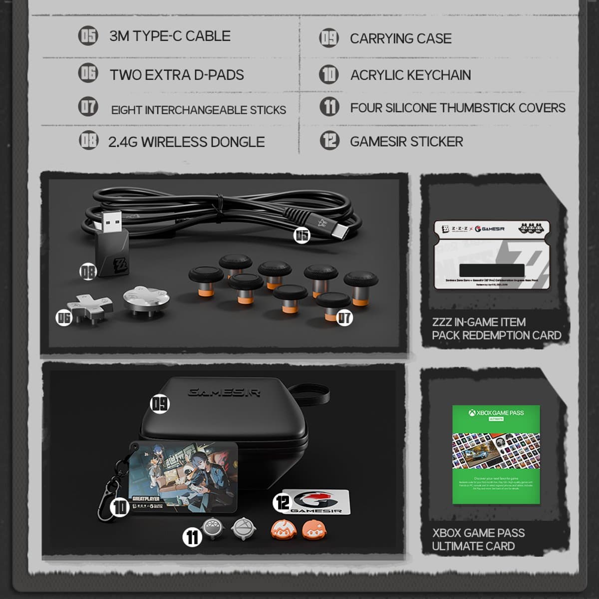 GameSir G7 Pro Xbox controller - Hall-effect triggers thumbnail 8