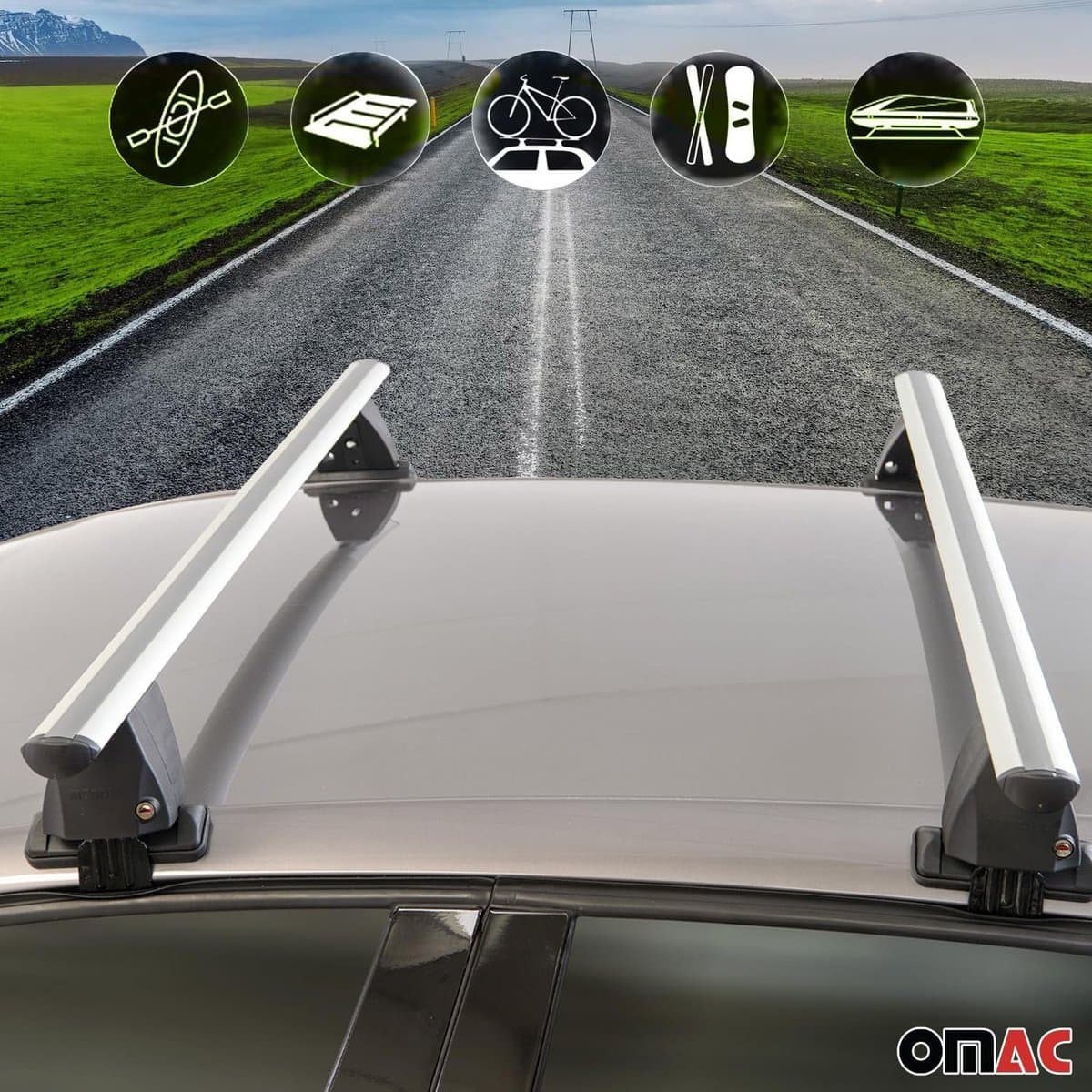 Aluminium Dakdragerset voor Kia Picanto (2011-2017) - Zwaluwdraagbalken voor Fiets- en Bagagedragers thumbnail 2