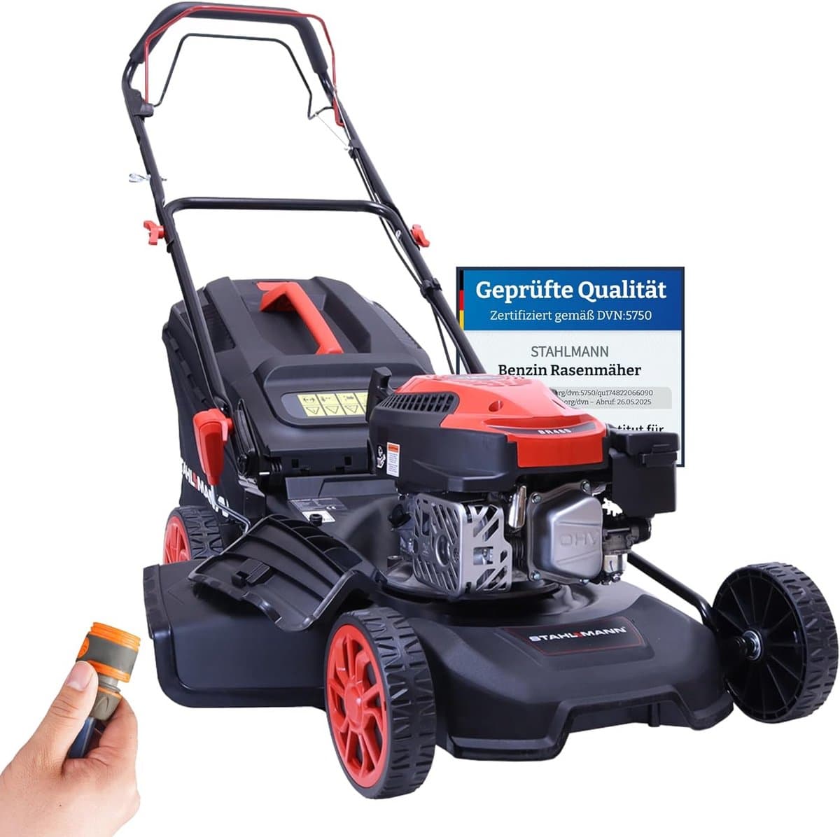 Benzine Grasmaaier met Aandrijving - 5,4 pk, 46 cm Maaibreedte, Mulchen, Easy Clean Aansluiting