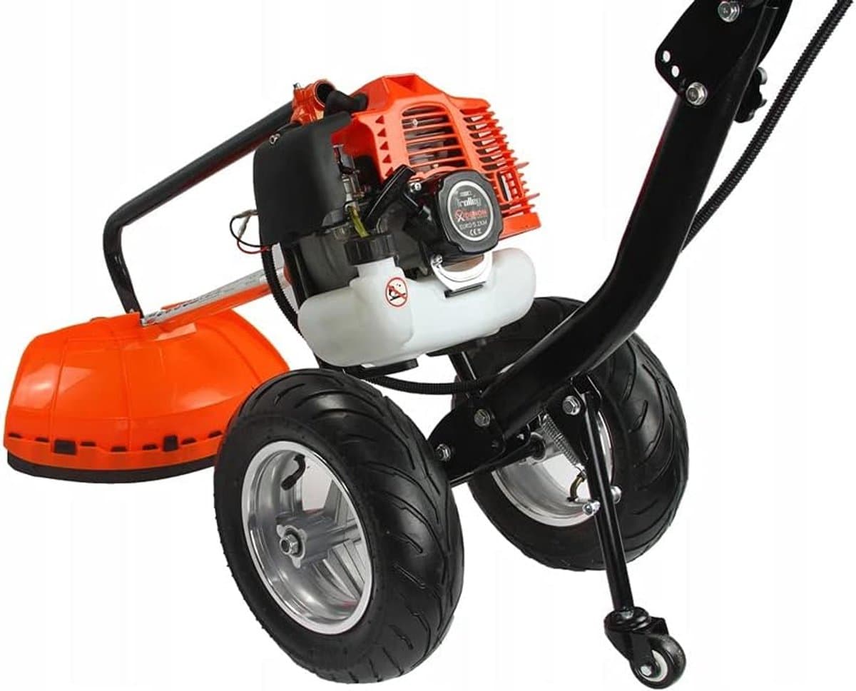 Benzine Grasmaaier - Motormaaier Grastrimmer - Gazon Onderhoud - Krachtige Verbrandingsmotor - 50 x 50 x 28 cm - Zwart thumbnail 7