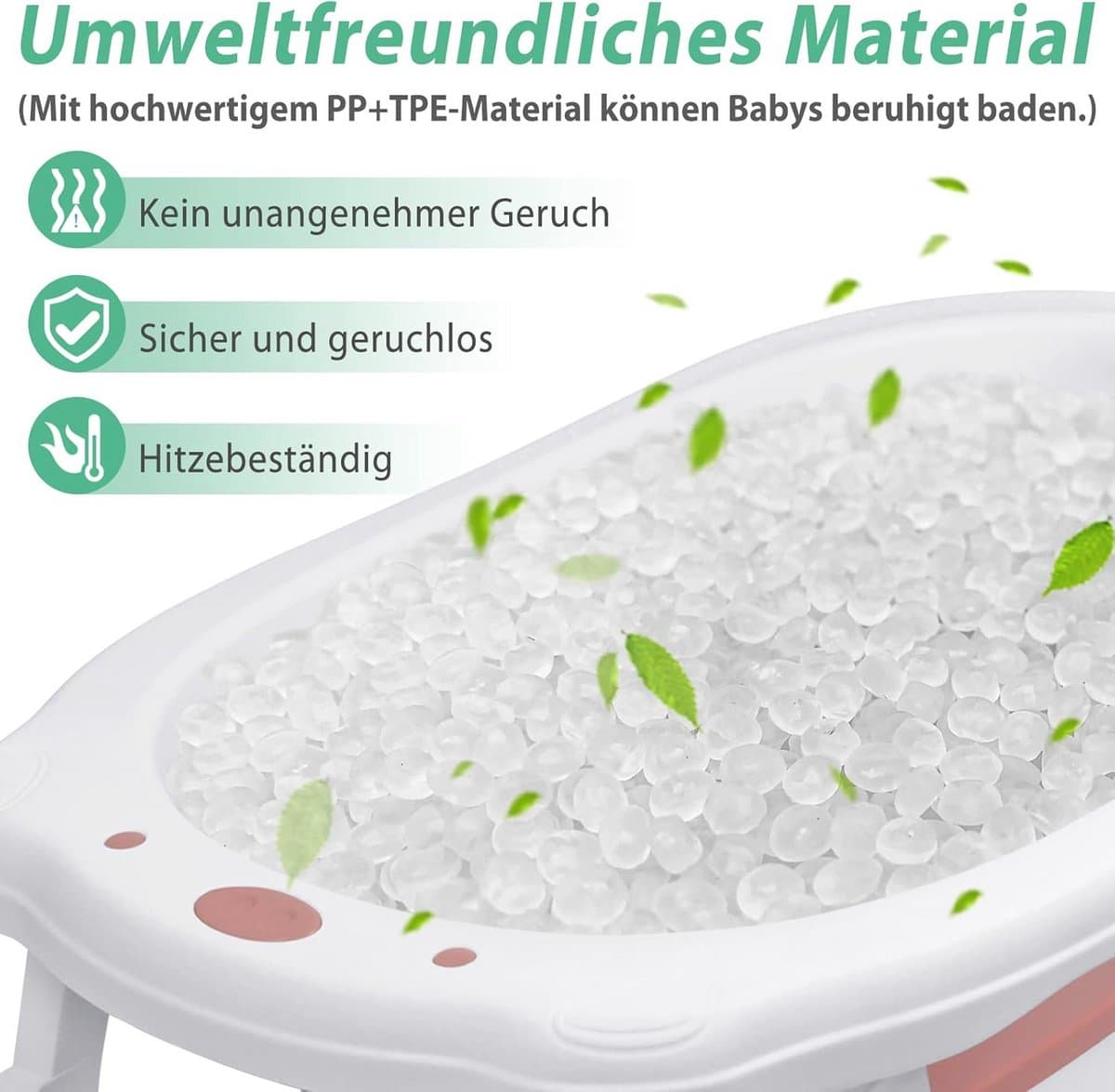 Opvouwbare babybadkuip - Antislip en ergonomisch voor pasgeborenen tot peuters thumbnail 3