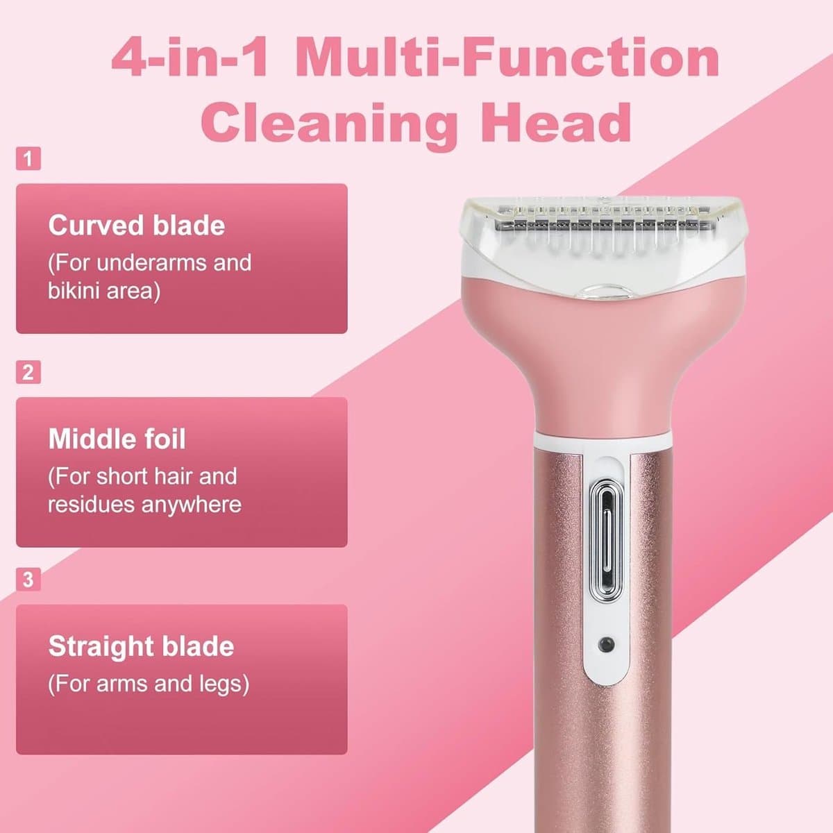 4-in-1 Gezichtsepilator Oplaadbaar – Gezicht, Oksel & Neus thumbnail 2