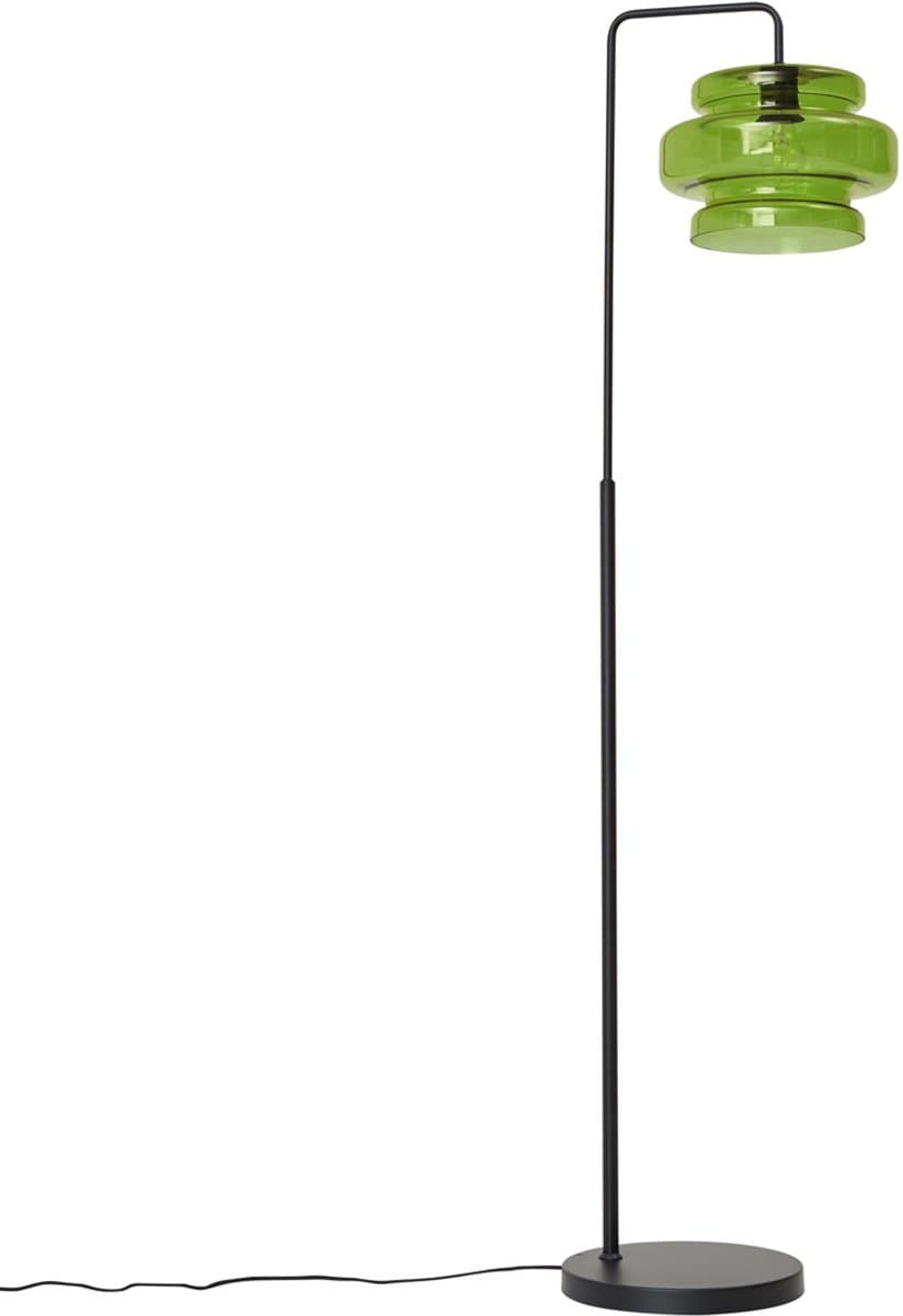QAZQA denise - Retro Vloerlamp | Staande Lamp - 1 lichts - H 153 cm - Groen - Woonkamer | Slaapkamer | Keuken thumbnail 2