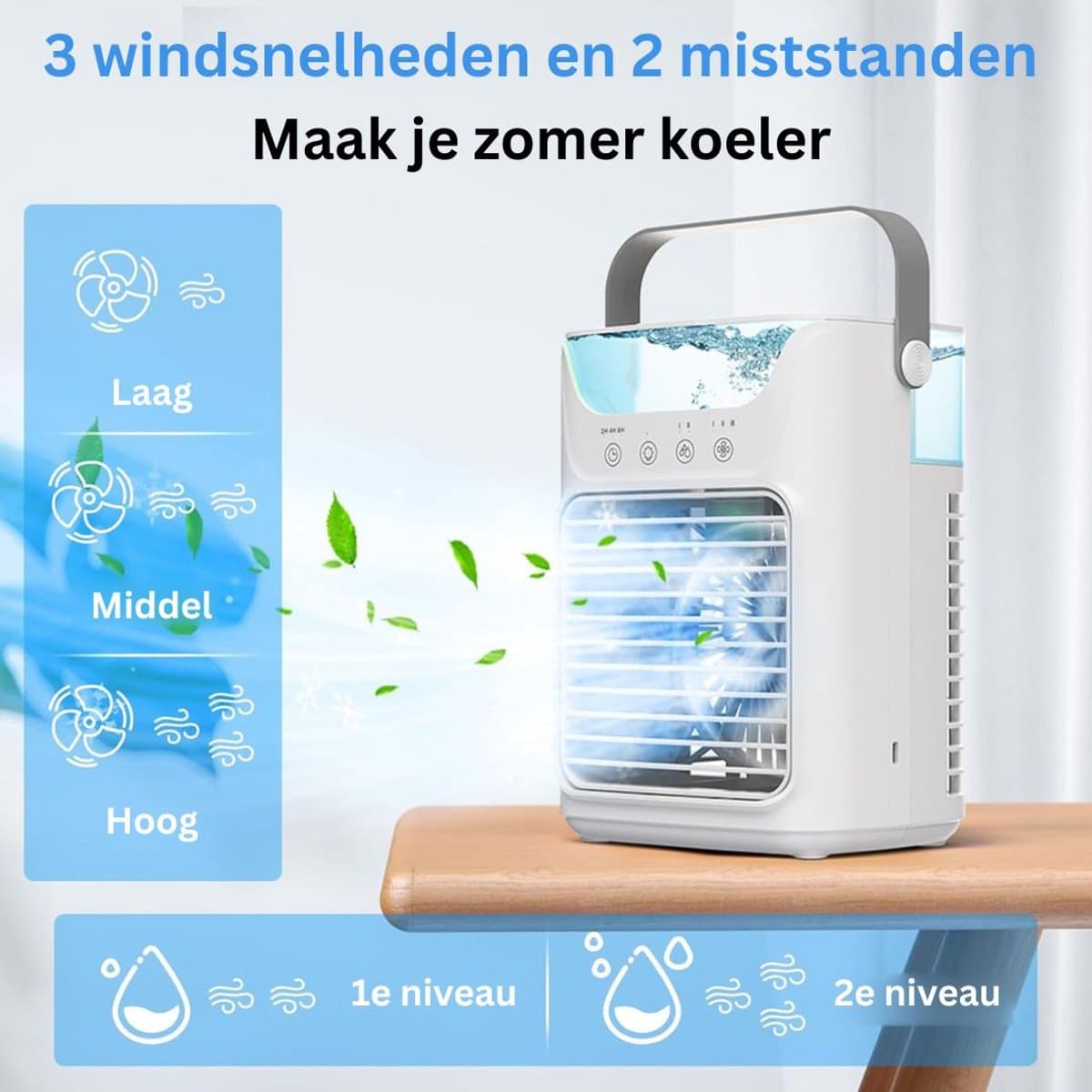 MKSS® Mobiele Airco - Airconditioning - Ventilatoren - Airco Zonder Afvoerslang - Wit thumbnail 7