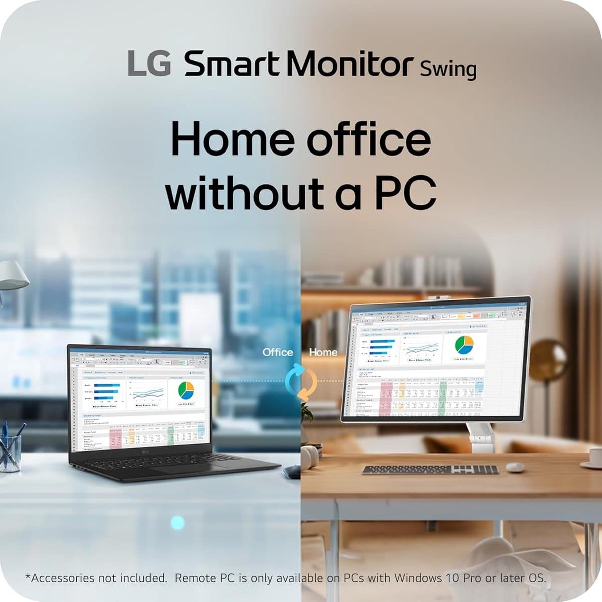 LG 32U889SA 4K Smart Touchscreen Monitor op wielen thumbnail 4