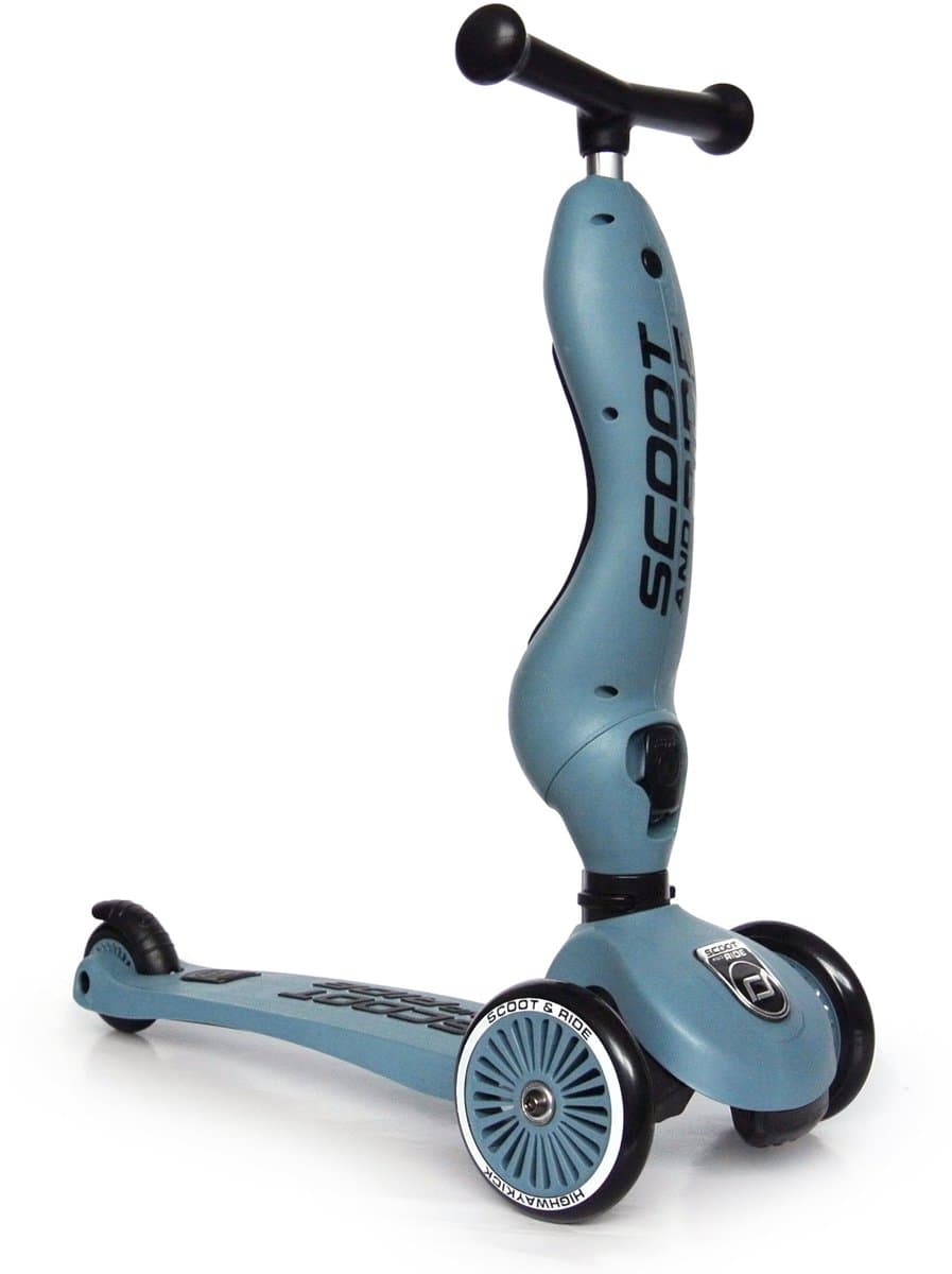 Scoot & Ride Highwaykick 1 – 2-in-1 Kinderstep – Loopfiets en Step in Één – Zonder Gereedschap Ombouwbaar – Veilig en Stabiel – Steel thumbnail 6