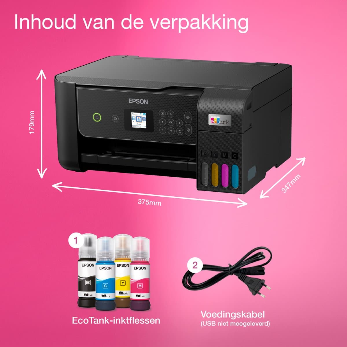 Epson EcoTank ET-2871 - All-in-One Inkttank Printer - Zwart thumbnail 7