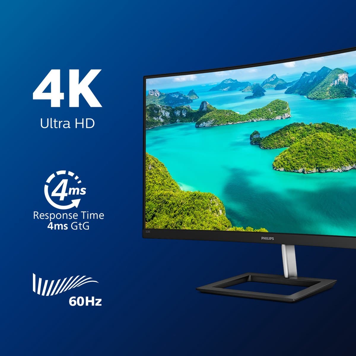 Philips 328E1C: 32 inch Curved 4K Monitor met VA-paneel thumbnail 5