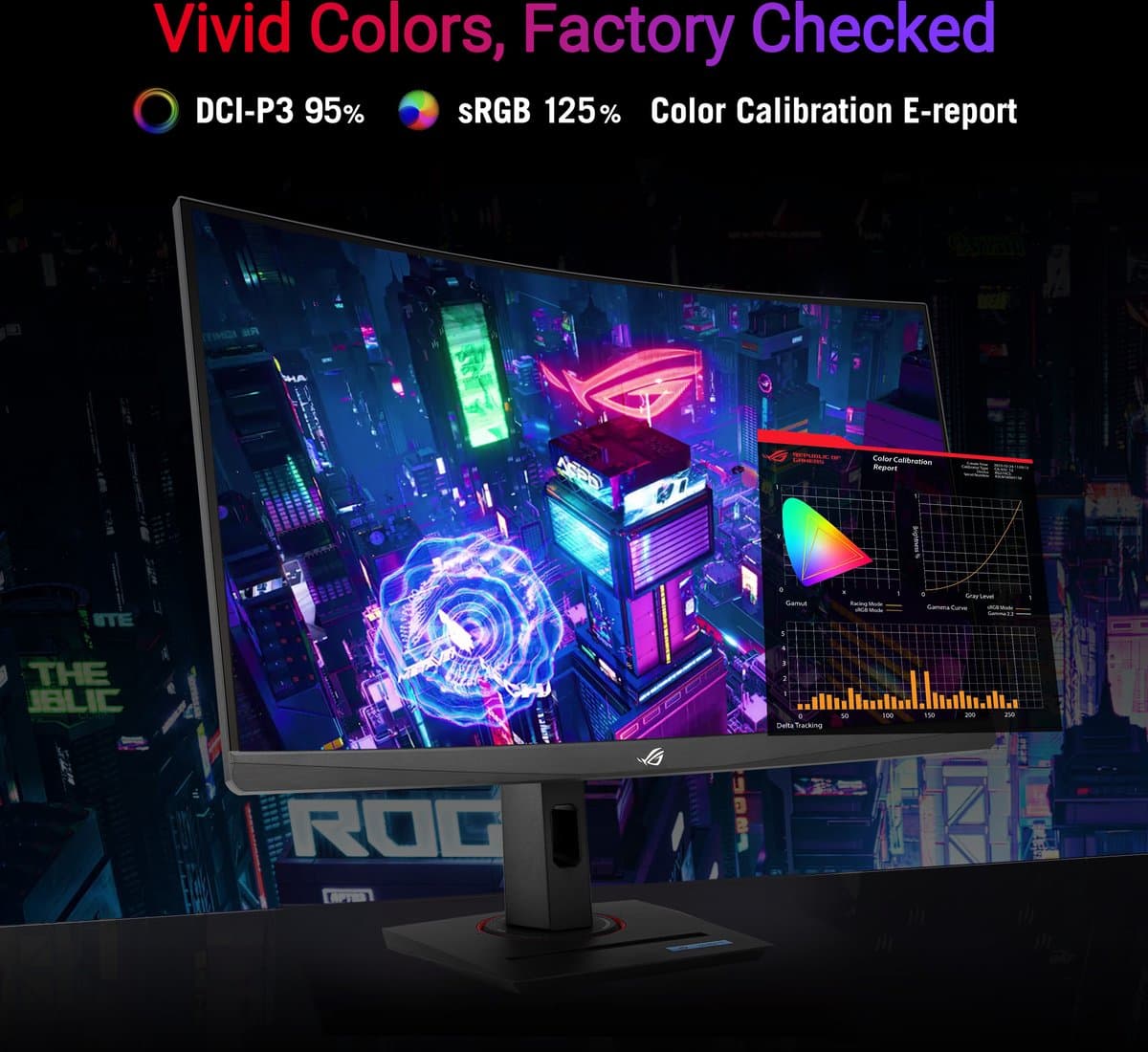 ASUS ROG Strix XG27WCS - QHD VA Curved Gaming Monitor - 180hz - USB-C 7.5W - G-S thumbnail 3