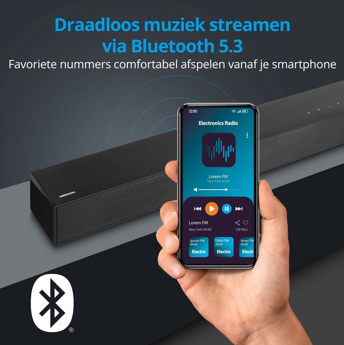 MEDION S61022 3.1 Dolby Atmos Soundbar met draadloze subwoofer (voor tv-apparaten, Bluetooth 5.3, HDMI eARC CEC, thumbnail 3