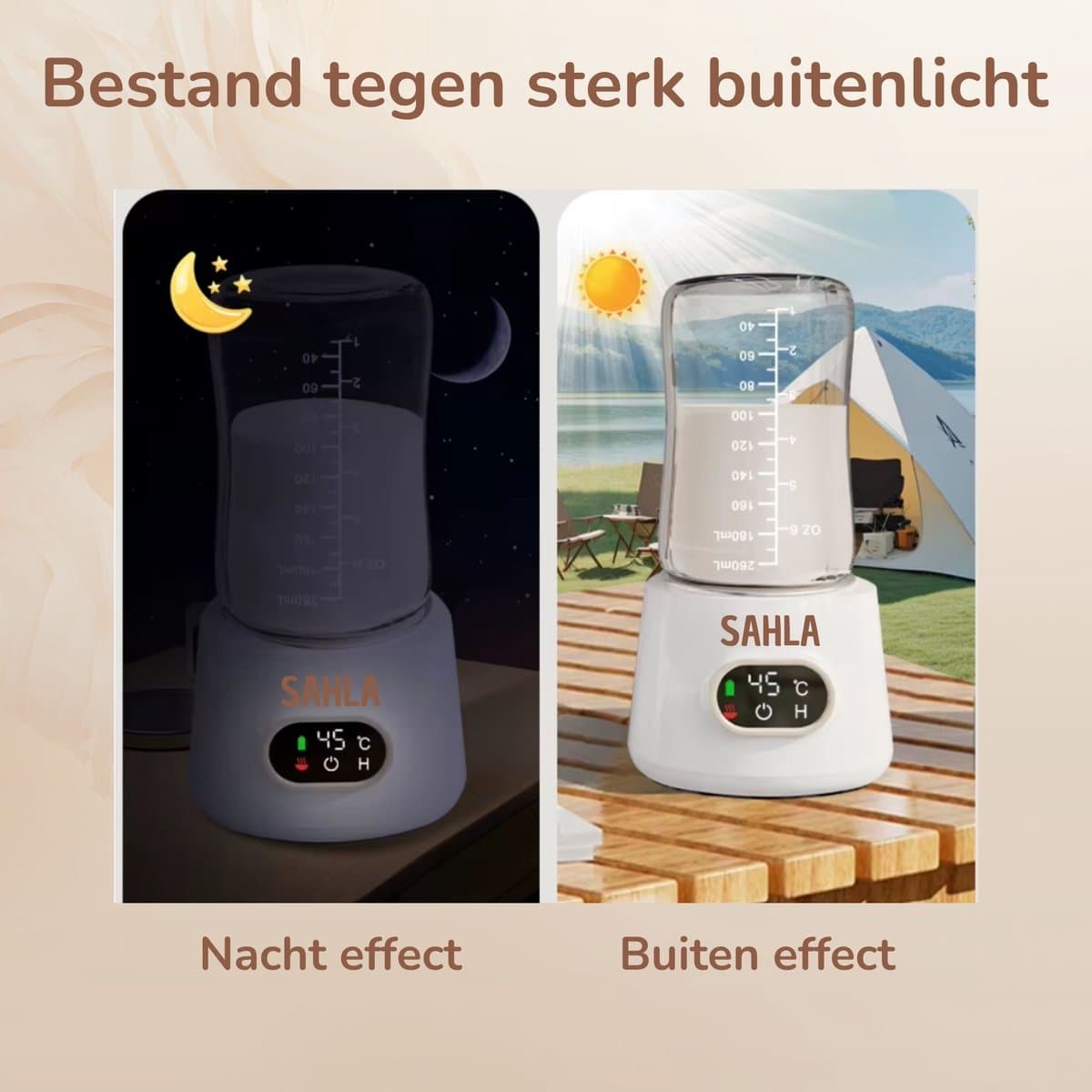 SAHLA Draadloze Flessenwarmer – Draagbaar Flesverwarmer – Binnen 3min warm - 4 adapters – BPA-vrij – Onderweg – Snel warm – Alle merken - Altijd de perfecte temperatuur, waar je ook bent! thumbnail 7
