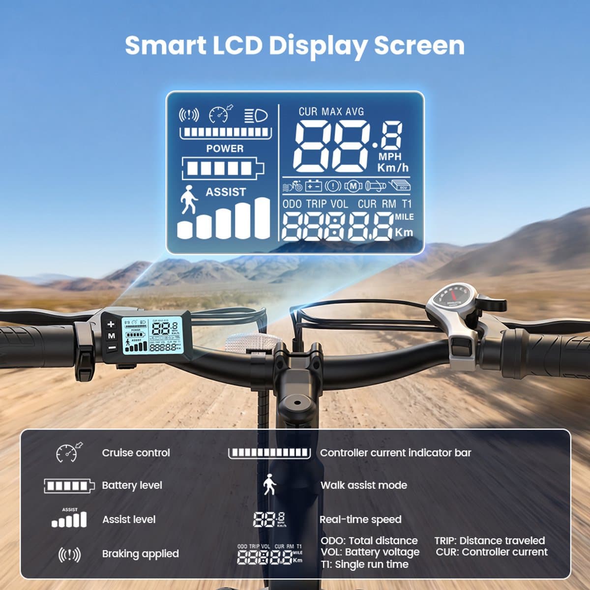 iScooter EB3S E-bike - 26 inch - 70km actieradius - 350W motor - 36V15Ah accu - Topsnelheid 25 km/u - Snelheidsstanden 5 standen - Maxdraagvermogen 150 kg - zwart thumbnail 7