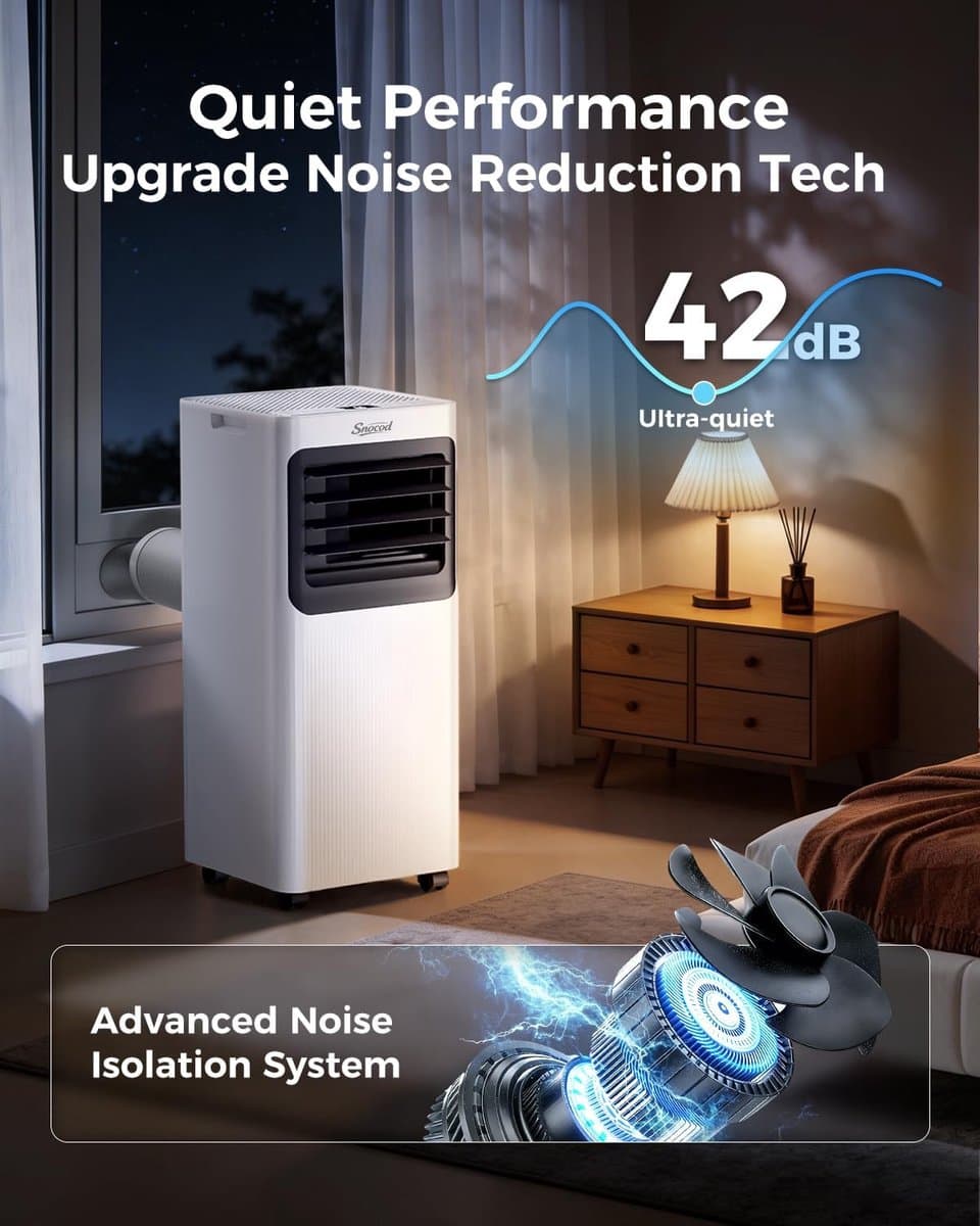 Mobiele airco 16000 BTU stille draagbare airconditioner met wifi, ontvochtiger en slaapstand thumbnail 3
