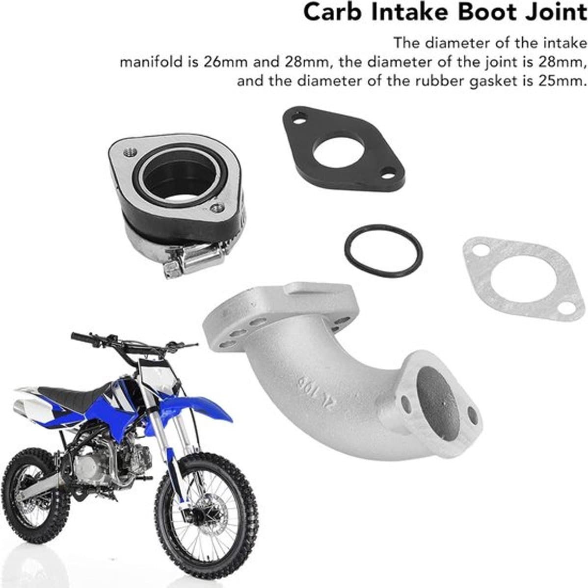 Inlaatpijpset - carburateur-inlaatpijp - 26mm-28mm adapter-spacerset voor Pit Dirt Bike motorfiets thumbnail 2