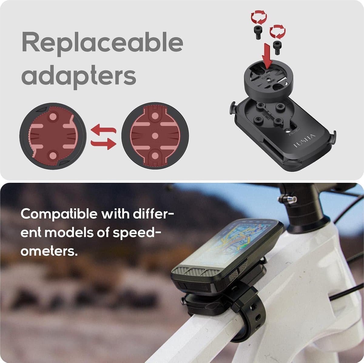 SnelShoppen - Top Tube MTB Holder voor Garmin Edge & Wahoo ELEMNT - Stabiele Bevestiging voor Mountainbikes - Meerdere Montageopties - Ideaal voor Fie thumbnail 5
