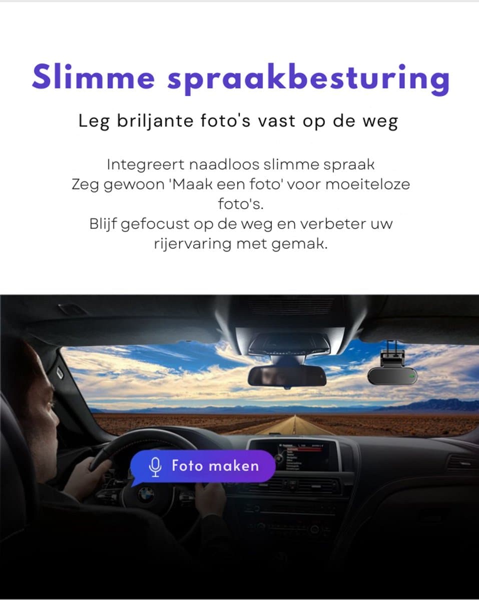Dashcam met Radar voor Auto met Camera Voor en Achter - 4K Beeld - GPS - Continue Opname - DDPAI N5 DUAL thumbnail 8