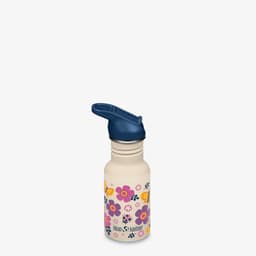 Productfoto van Klean Kanteen Kid Kanteen Classic 355ml - Flip Sport Cap Butterflies- Lekvrij - RVS Waterfles voor Kinderen