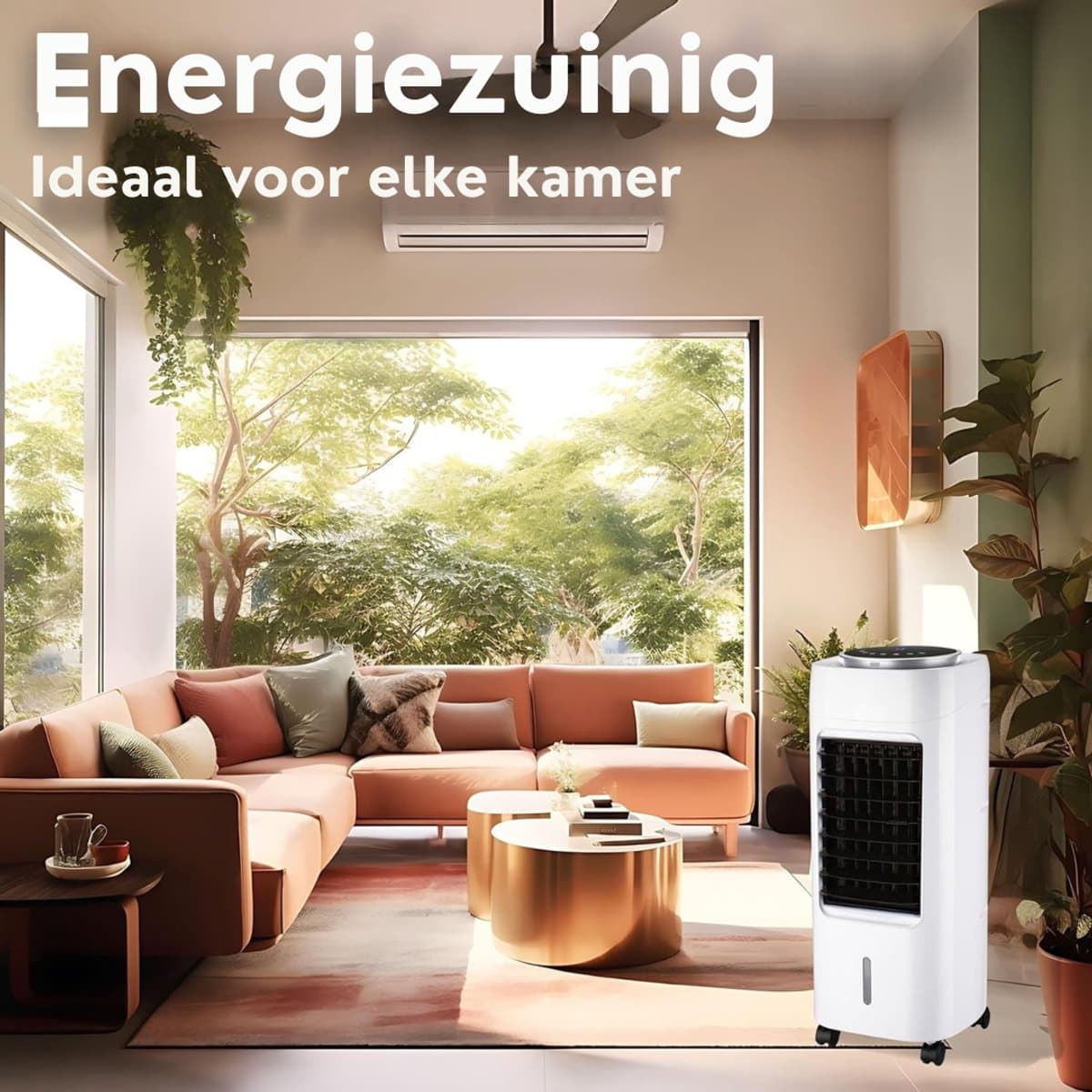 QORA® Mobiele Airco - Airconditioning - Ventilatoren - Airco Zonder Afvoerslang - Ventilatie - Wit - 34cm x 34cm x 74cm thumbnail 4