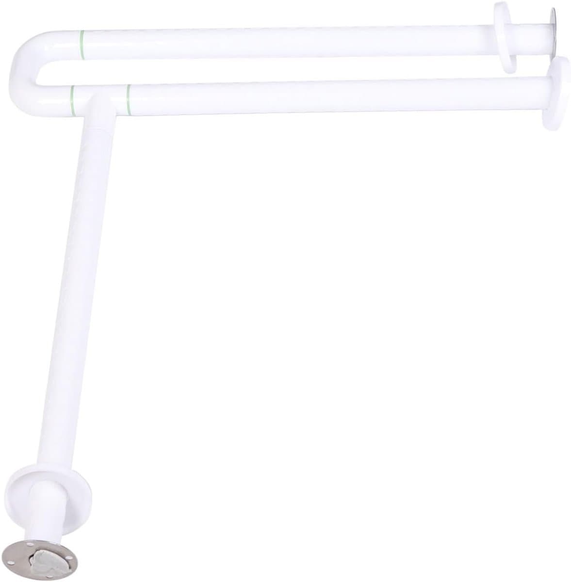 Toiletbeugel - Opklapbare handgreep - Badkamer veiligheid - Met lichtring - 60 cm - Wit thumbnail 3