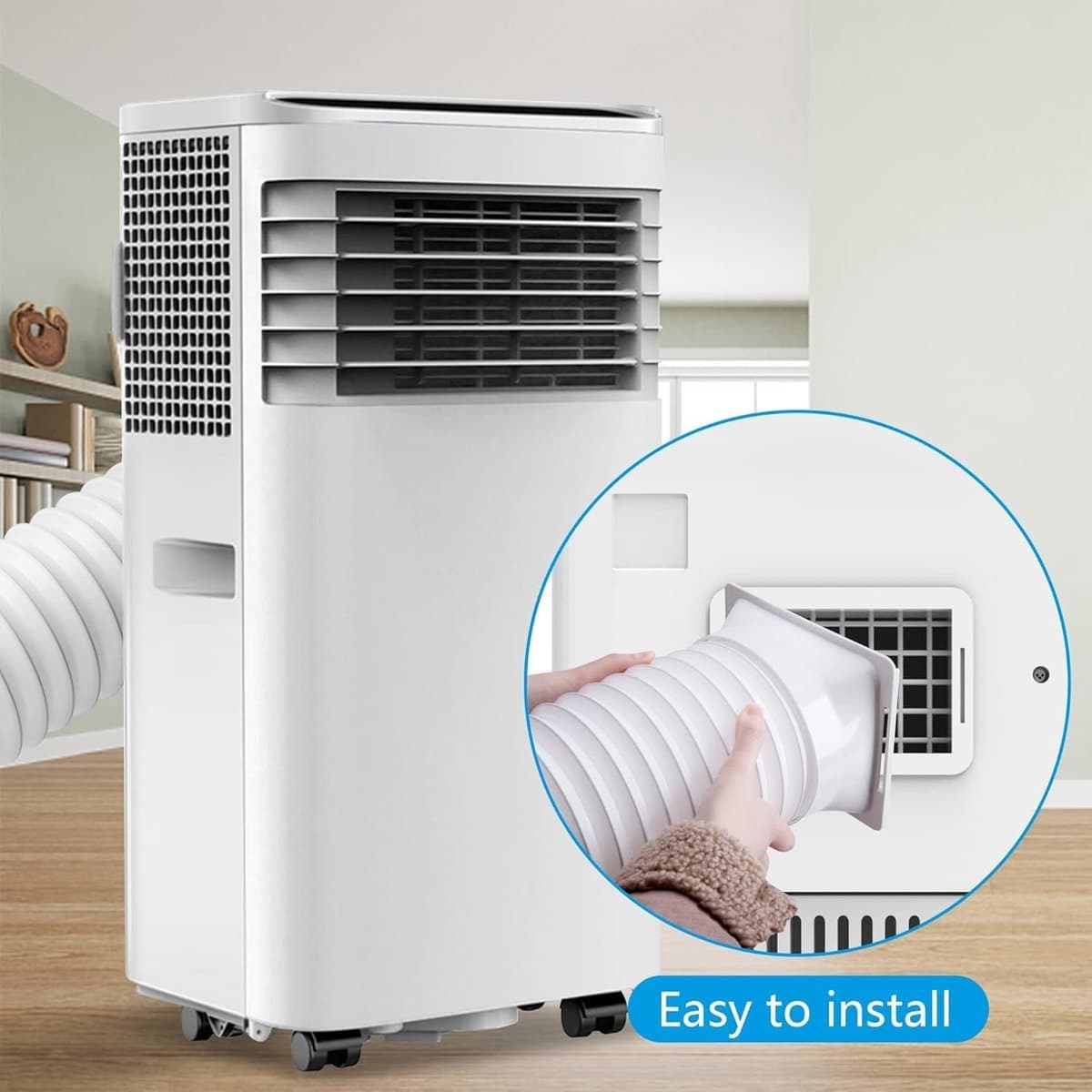 5,9 inch draagbare airconditioner uitlaatslangconnector - mobiele airco-unit pijpconnector - AC-slangverlengconnector Airconditioneraccessoires - voor AC-uitlaatslangconnectorverlenging - vierkant thumbnail 4