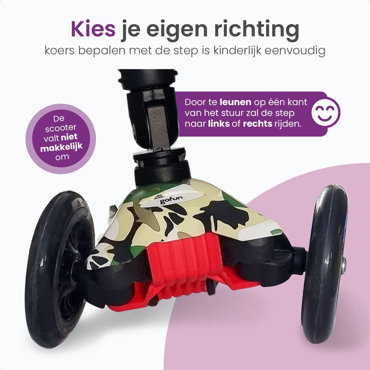 Gofun Kinderstep - Lichtgevende Wielen - Opvouwbaar - Step 3-8 jaar - Verstelbaar - Antislip - 85 x 58 x 23 cm - Zwart thumbnail 8