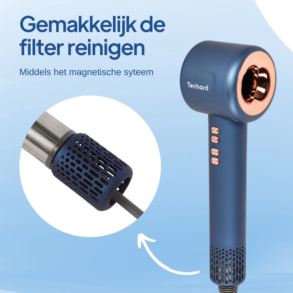Techard Ionische Haardroger met Diffuser 110.000RPM thumbnail 4
