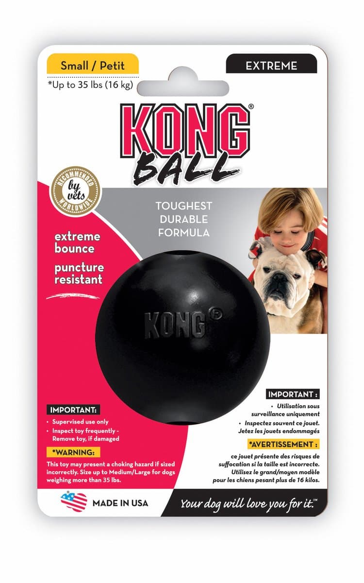 Kong Extreme Bal - Honden Speelgoed - Zwart - M/L - Ø 7.5 cm thumbnail 2